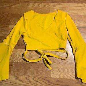 Mustard yellow blouse from shein.